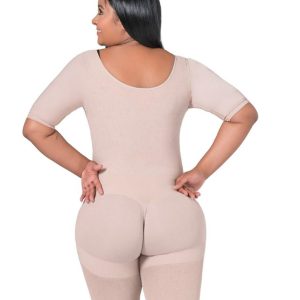 Faja de Alta Compresión con mangas senos libres hasta la rodilla - Imagen 3